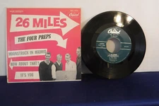 The Four Preps, 26 Miles, Capitol Records EAP 1-1015, 7" 45 RPM EP, Doo Wop, Pop