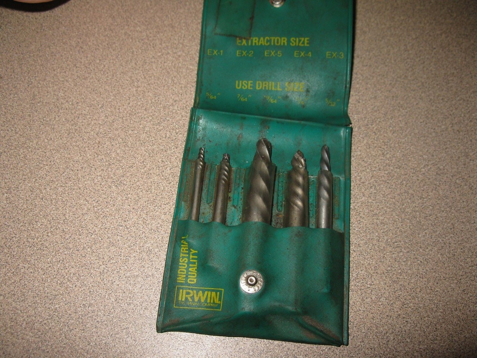 Irwin Industrial Quality Hanson Spiral Screw Extractors 5 Piece 52435 Used eBay