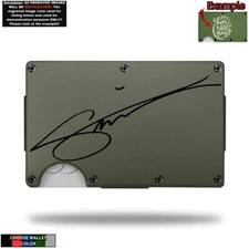 Metal Wallet Minimalist Laser Engraved with Enrique Iglesias