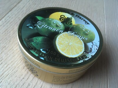 Historische Dose Bonbons leer Cavendish & Harvey Zitronendrops 90er sehr gut erh