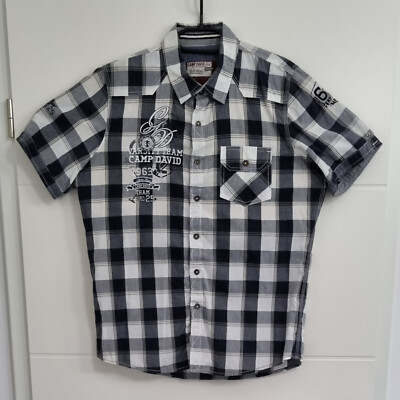 Camp David Kurzarmhemd, kariert, Gr. M, Regular Fit  *Top-Zustand*