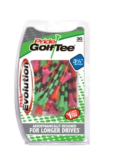 Pride Evolution 3 1/4" - Citrus Mix With Stripe - 4 Packs of 30 Tees - (11809)