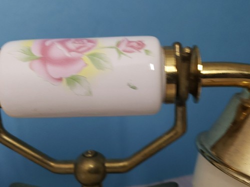 Hentak Limited LP-01 Antique Porcelain Gold Tone Telephone Floral Design - Works - Afbeelding 5 van 16