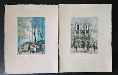 Eugene Louis Veder Etchings Paris - Musee De Louvre Chalcographie Mark