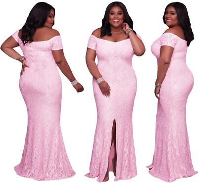 Stickerei Kleid Spitze Übergrößen Curvy Formosa Plus Size Lace Dress XXXL