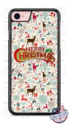 Merry Christmas Reindeer Holiday Phone Case For iPhone i12 Samsung A10e Google 3