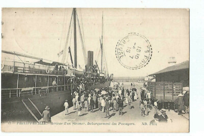 Algeria Philippeville Arrival Of A Steamer Disembarkation Of Passengers