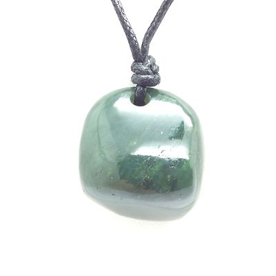 Kanada Jade Kiesel Anhänger grüner Nephrit Stein Halskette British Columbia #38