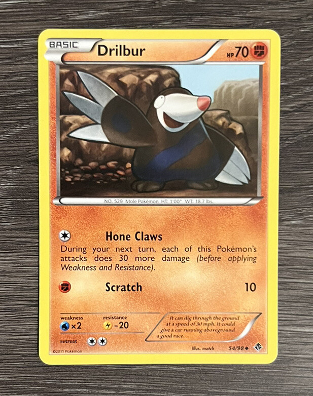 Drilbur 54/98 - Emerging Powers - Uncommon - Pokemon Card TCG - LP