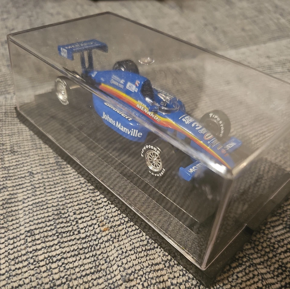 ERTL 1998 G-Force escala 1:43 #3 Glidden Blue Indy Car Johns Manville Foto 2 de 3