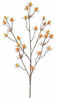 Artplants Plastik Edeldistel Loukas, Gelb-Orange, 70Cm, Ø1,5Cm