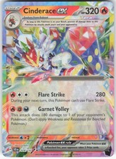 Cinderace ex 028/142 Double Rare Stellar Crown Pokemon Holo Near Mint