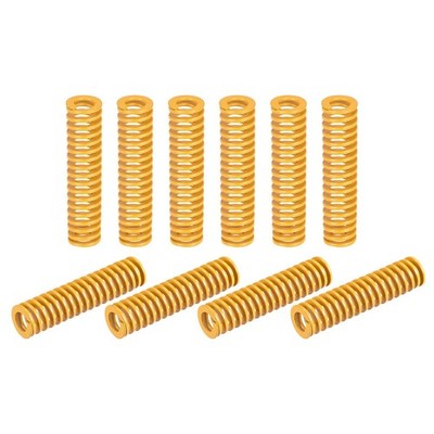 Die Spring, 12mm OD 50mm Long 10pcs Stamping Light Load Compression Yellow