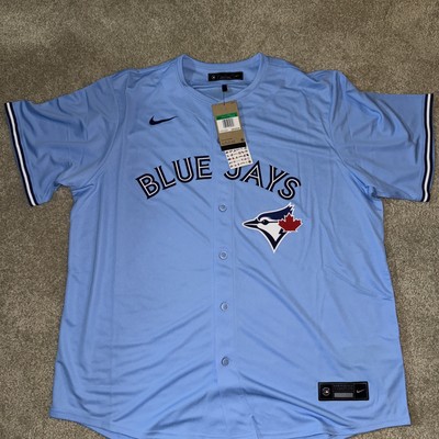 Men's Size XL Nike Toronto Blue Jays Alternate Jersey Powder Light Blank No Name