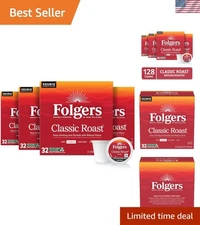Pack of 128 Classic Roast K-Cup Pods: Smooth Medium Roast for Every Morning
