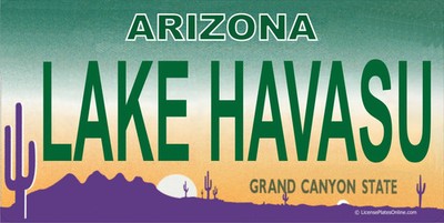Arizona LAKE HAVASU Photo License Plate - LPO1675