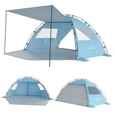 Beach Tent Sun Shelter with Canopy Pop Up Beach Tent, Easy 4-5 Person Sky Blue