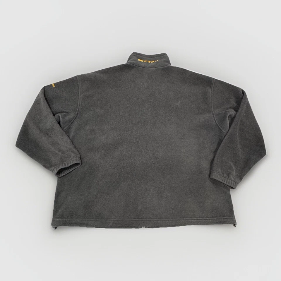 Columbia Missouri Tigers Embroidered Dark Gray Fleece Jacket Full Zip Men's 2XL - Image 3 of 4