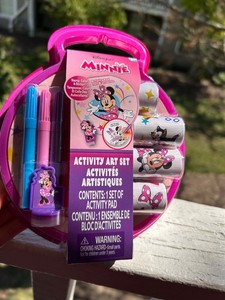 Disney Travel Art Activity Set Coloring Book Markers Portable Kids Fun Kit