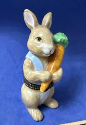 VINTAGE Midwest of Cannon Falls PHB Collection Bunny Rabbit Hinged Trinket Box