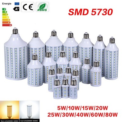 5730SMD E27 LED Corn Bulb Lamp Light Energy Saving Spotlight 10W-80W 110V 220V