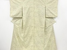 7305520: JAPANESE KIMONO / ANTIQUE KIMONO / SILK / TSUMUGI / WOVEN FLOWER