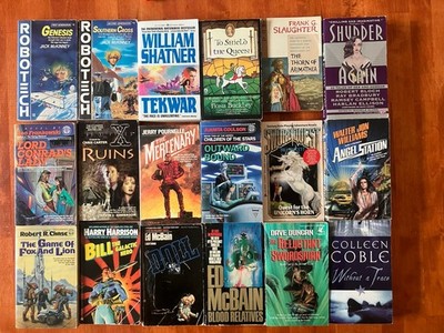 Lot of 18 Vtg Paperback Books Sci Fi Fantasy Mystery Ed McBain Harry Harrison