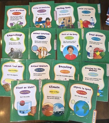 Carson Dellosa 16 Science File Folder Games Centers Kindergarten First Grade 