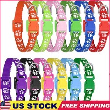 Adjustable Puppy Collars Set 12 Pack Safe Lightweight ID Collars Small Pets New