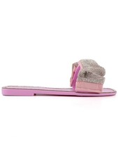 JUICY COUTURE Womens Pink Mixed Media Hollyn Toe Slip On Slide Sandals 6 M