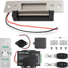 Upgraded Access Control Electric Strike Door Lock Kit, Fail-Secure/Fail-Safe Wir