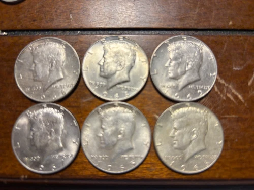 [Lot of 6] 65-69 - 40% Silver Kennedy Half Dollar AU-XF Choose Quantity!