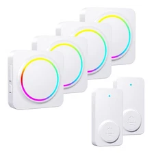 Wireless Doorbell, Waterproof Door bell Chime Kit Operating at 1300-ft Range(H3)