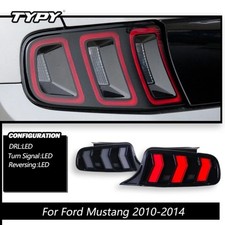 For 2010-2014 Ford Mustang Full Led W Sequential Tail Lights Black Brake Lamps