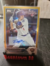 2023 Topps Pro Debut Gold Foil Auto 4/50 Nick Biddison #PD-176 Auto a8r