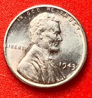 1943-P Lincoln Wheat Cent Penny GEM BU From an Original Bank Roll