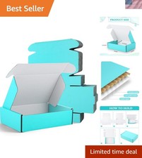 50 Blue Cardboard Shipping Boxes - Durable Corrugated Mailers for Small Business