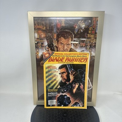 1982 BLADE RUNNER Official SOUVENIR Magazine HARRISON FORD Framed Centerfold