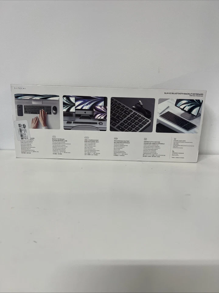 New Satechi Slim X2 Bluetooth Backlit Keyboard For Mac Black Grey Wireless FX - Image 2 of 3