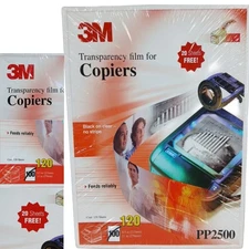 3M Transparency Film for Copiers 100 Sheets Plus 20 Sheets Free PP2500 NEW!