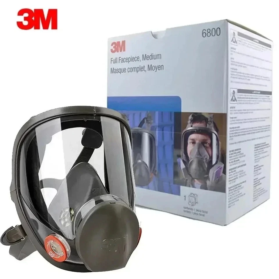 3M 6800 Painting Spraying Respirator Gas Mask Industry Chemcial Full Face Safety - image 2 of 4