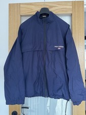 Vintage Polo Sport Ralph Lauren Navy Windbreaker Bomber Harrington Jacket Size L