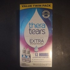TheraTears Extra Dry Eye Therapy Lubricant Eye Drops Twin Pack 15 mL Exp 10/25