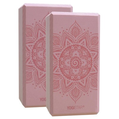 Yogablock yogiblock  basic - art collection - spiral mandala - velvet rose - 2er