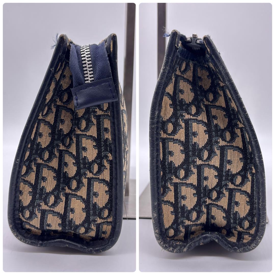 Authentic Christian Dior Navy Trotter Monogram Pouch Bag Rare