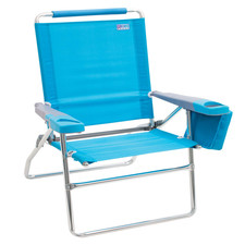 Rio Brands 17 Extended Height 4-Position Folding Beach Camping Lawn Chair