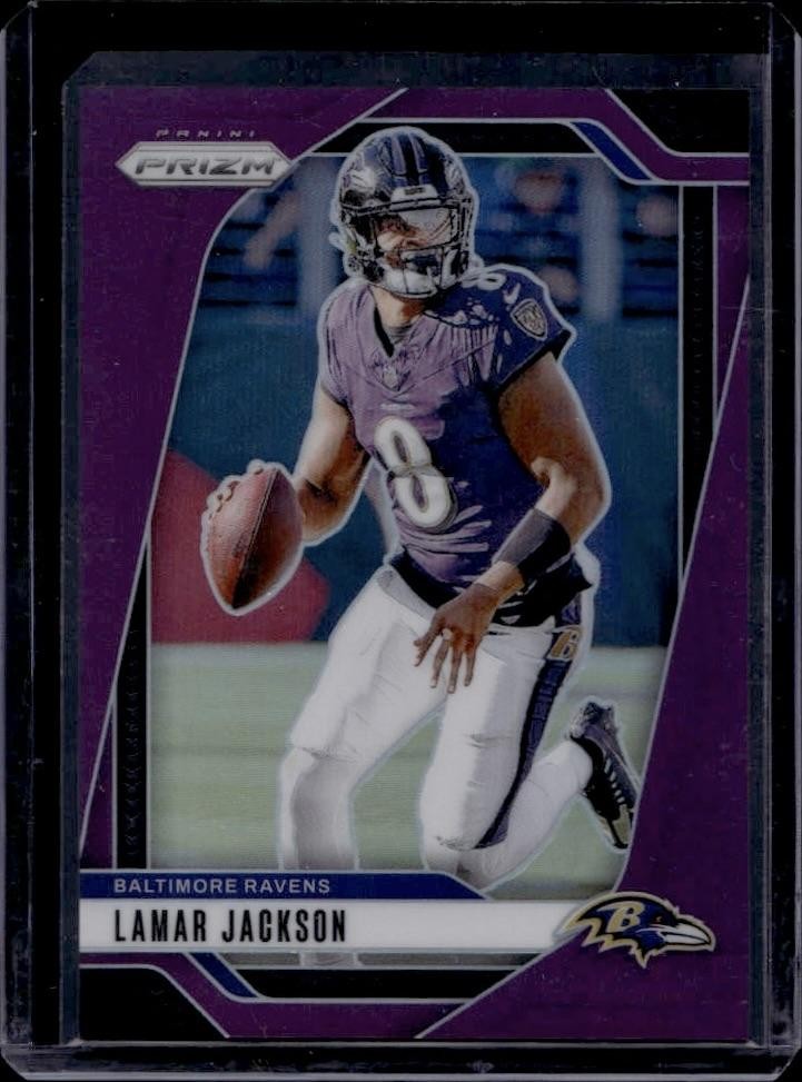 2024 Panini Prizm #19 Lamar Jackson Purple #/125