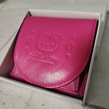 Sanrio Hello Kitty Vintage 1996 Pink Embossed Coin Purse Wallet Retro Used 15 