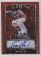 2024 Leaf Trinity Steel Iron Red Donut Circles 2/3 Tre Phelps #S-TP1 Auto 7ba