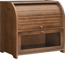 Bread Box Bamboo Bread Box Kitchen Countertop...